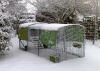 Verde Eglu Cube e correre nel giardino coperto di Snow