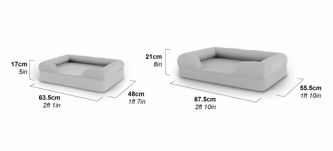 Bolster memory foam cat bed dimensioni Bolster memory foam cat bed dimensioni