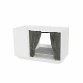 Maya Nook 24 casetta per gatti da interno con letto e armadio bianco