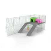 Zippi piattaforma con due rampe un rifugio e un tunnel e una chicca Caddi