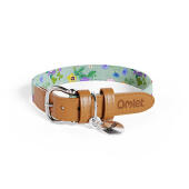 Collare medio per cani con stampa floreale verde e multicolore gardenia sage di Omlet.