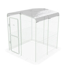 Copertura trasparente per galline per corridoio 2x2