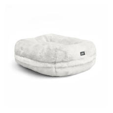 Omlet Lux ury super soft donut cat bed in Snowball colore bianco