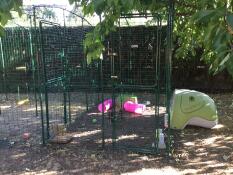 Verde Eglu Classic per conigli collegato a Omlet walk in rabbit run