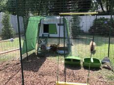 Foto scattata dall'interno di una grande passerella, che mostra lo spazio fornito e l'ingresso di una coop