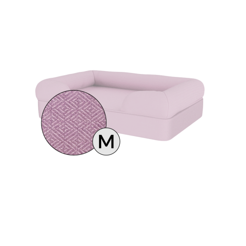 Omlet memory foam bolster dog bed medium in lilla lavanda