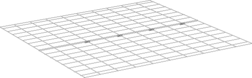 Uno schema dei pannelli del pavimento di una Eglu Classic hutch sottopavimento