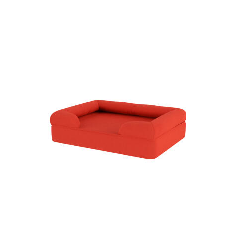 Letto bolster rosso ciliegia