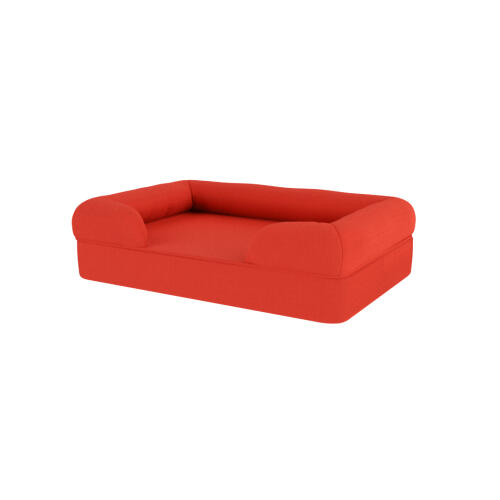 Letto bolster rosso ciliegia