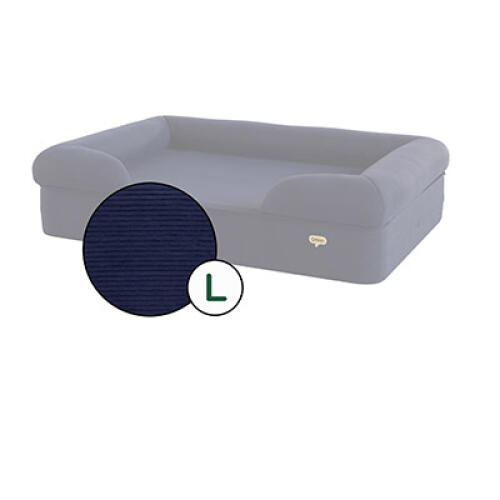 Coperta per cani a bolster grande solo in velluto a coste mezzanotte