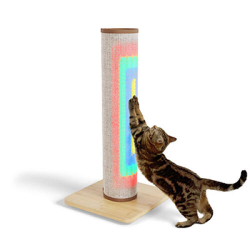 Switch tiragraffi in sisal illuminato per gatti - crema