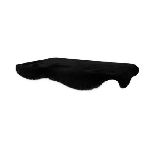 Grande pelle di pecora nera Topology topper per letto per cani in memory foam