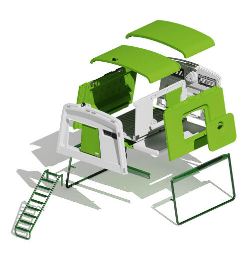 Schema esploso del pollaio Eglu Cube 