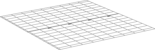 Uno schema dei pannelli del pavimento di un Eglu Go run extention