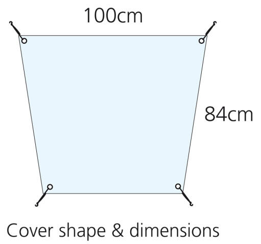 Eglu Go hutch 1m clear cover diagram