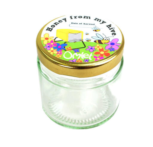 Vasetti di miele ed etichette confezione da 12