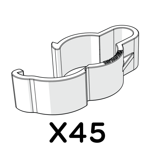 45 mighty clips d - clip per tubi (in sacchetto) 810.0140.045