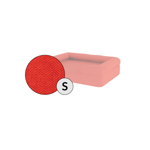 Omlet memory foam bolster dog bed small in cherry red