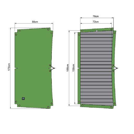 Dimensioni del blacket per tempo estremo per il Eglu Go up chicken coop.