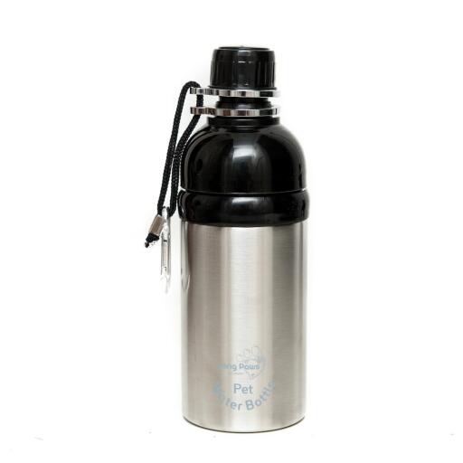Bottiglia d'acqua per animali domestici a zampe lunghe argento 500ml grande