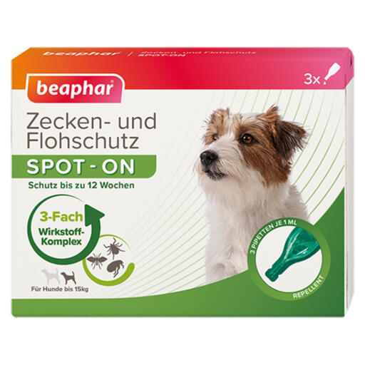 Beaphar zecche e pulci spot-on 3x1ml per cani di piccola taglia (fino a 15 kg)