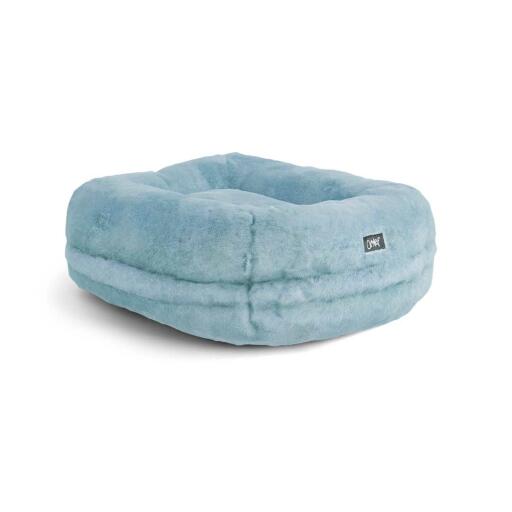 Morbido Maya ciambella letto gatto blu