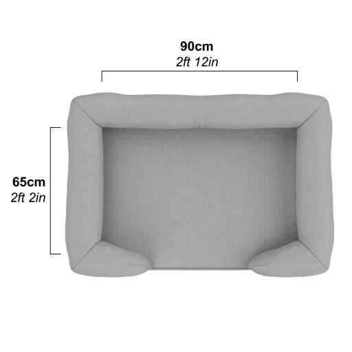 Dimensioni del letto per cani con bolster di grandi dimensioni