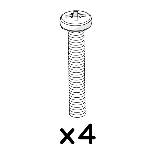 4 x vite a macchina m4x0,7x25mm (800.0007)