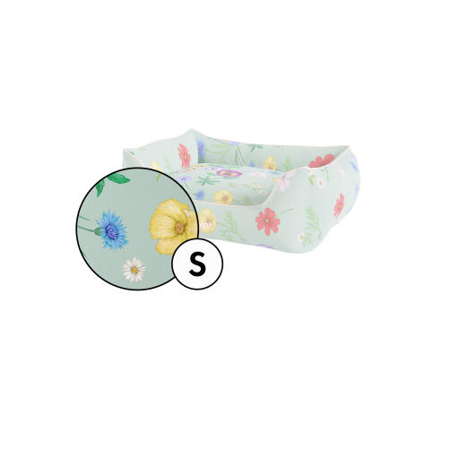 Copriletto per cani small nest con stampa gardenia sage di Omlet.