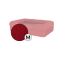 Omlet memory foam bolster dog bed medium in rosso merlot