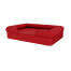 Un letto per cani in memory foam rosso.