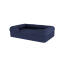 Un letto per cani in memory foam blu scuro. Un letto per cani in memory foam blu scuro.
