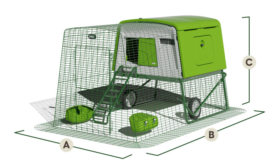 Eglu Cube con 2 metri di corsa dimensioni uk & eu