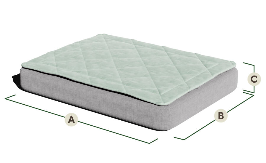 Dimensioni della cuccia per cani Topology con trapunta.
