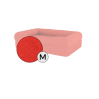 Omlet memory foam bolster dog bed medium in rosso ciliegia