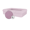 Omlet memory foam bolster dog bed large in lilla lavanda