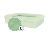 Omlet memory foam bolster dog bed grande in verde matcha