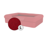 Omlet memory foam bolster dog bed large in rosso merlot