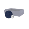 Omlet memory foam bolster dog bed medium in blu notte