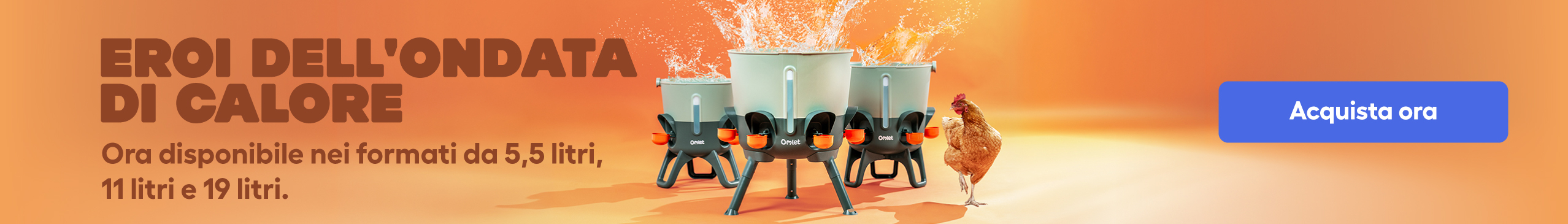 omlet insulated chicken waterer range