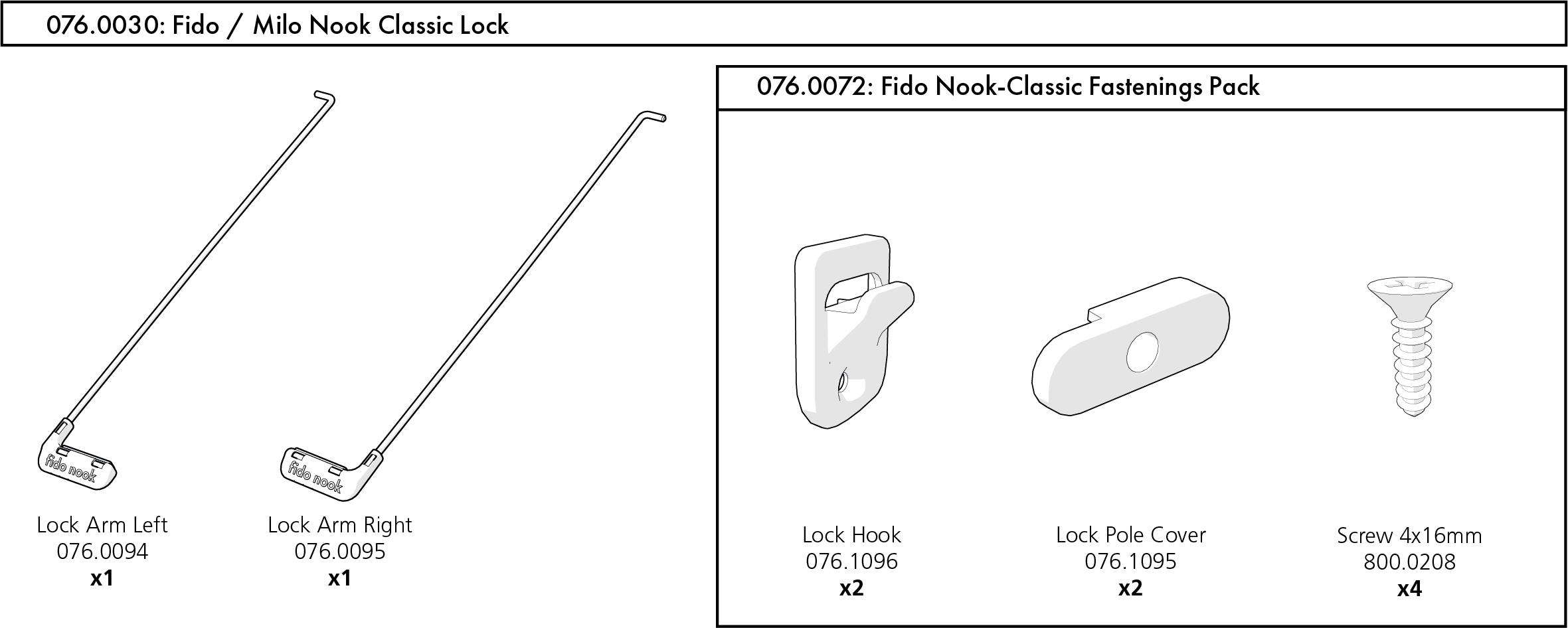 Sistema di bloccaggio rapido per kennel Fido Nook