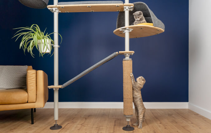 Albero per gatti salva spazio che si inserisce ovunque